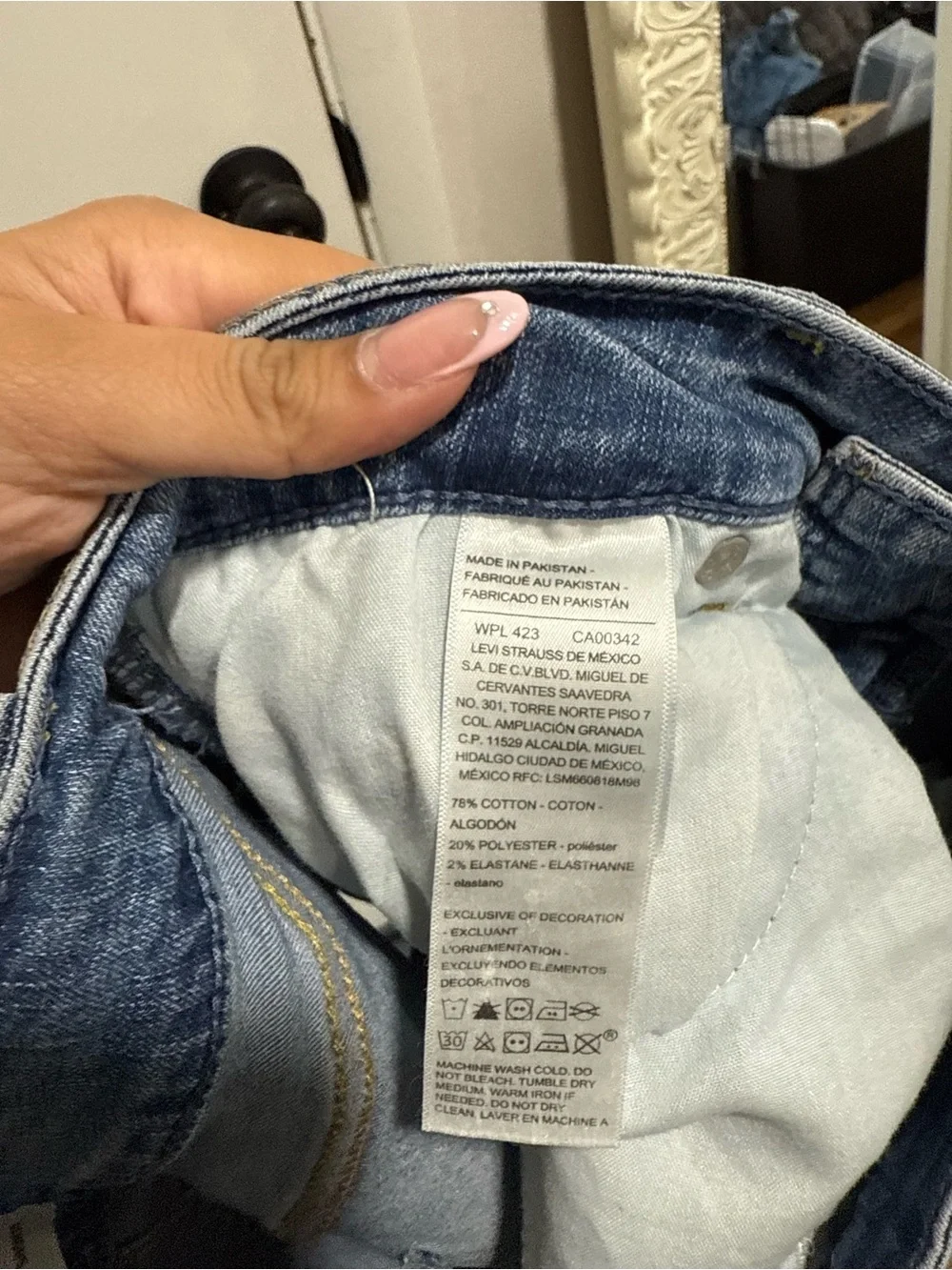 Signature by Levi Strauss Light Blue Rolled Hem Denim Shorts